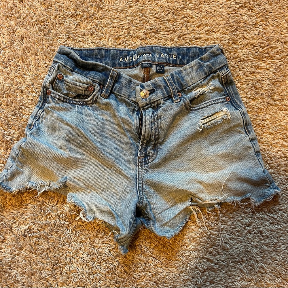 american eagle curvy denim shorts